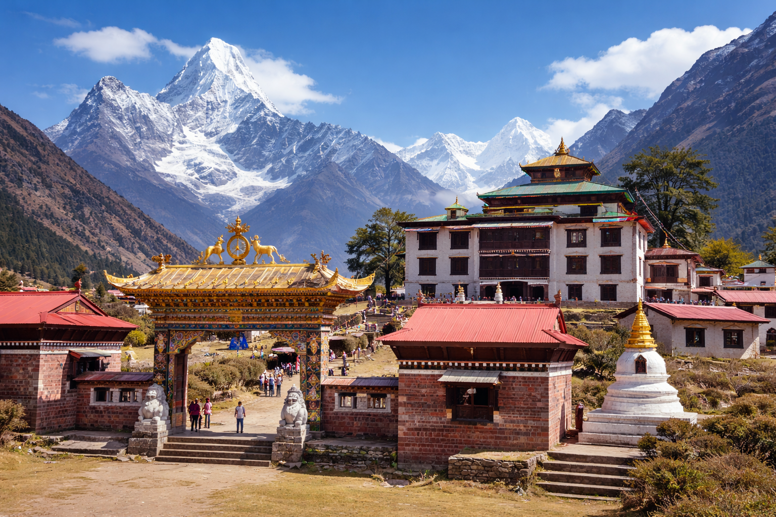 Tengboche Monastery with Ama Dablam in the background